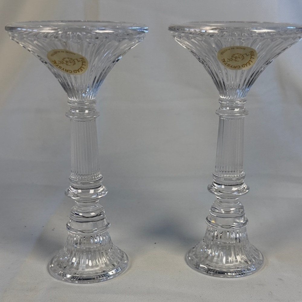 Lenox Full Lead Crystal Candle Holders